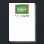 Personalized Chalkboard Slate Math School Teacher Post-it Notes<br><div class="desc">Note features an original marker illustration of a green chalkboard with a math equation. Simply personalize for a unique gift for your favorite teacher!

Don't see what you're looking for? Need help with customization? Contact Rebecca to have something designed just for you.</div>