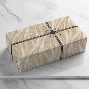 Personalized Champagne Beige Elegant Wedding  Wrapping Paper Sheets
