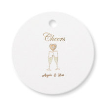 Personalized Champagne Glasses and Hearts