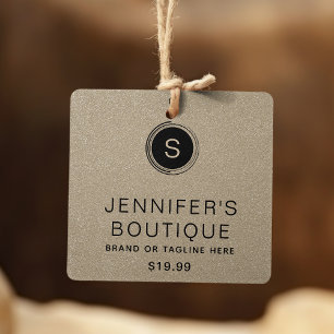 Personalized Champagne Gold Glitter Boutique Brand Calling Card