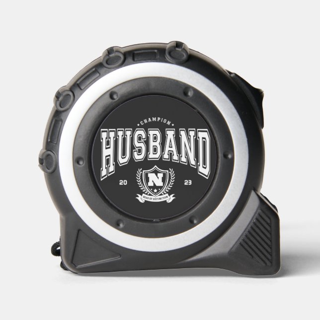 Personalized Champion Husband Funny Men's Gift Tape Measure (Front)