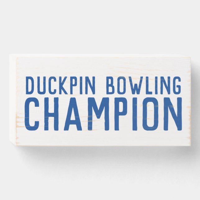 PERSONALIZED CHAMPION wooden  box sign (Front Horizontal)