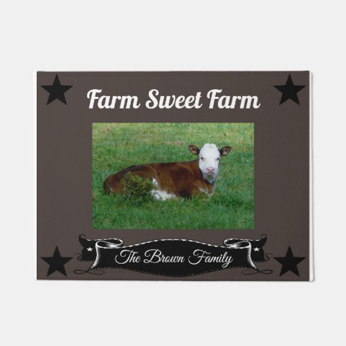 Personalized Changeable Name Farm Sweet Farm Doormat
