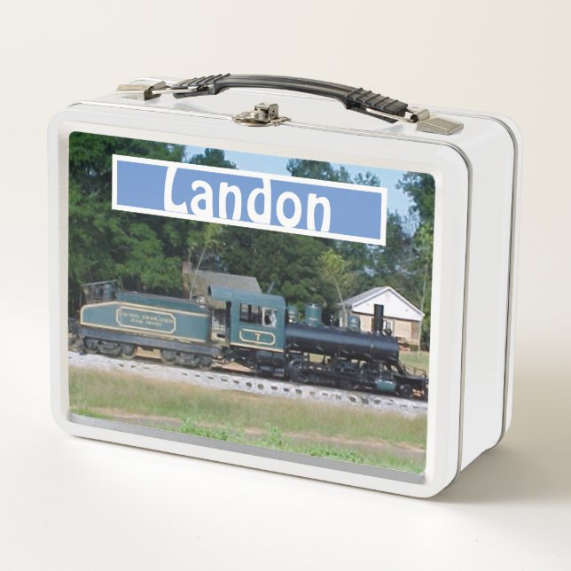 Personalized Changeable Name Train Metal Lunchbox (Front)