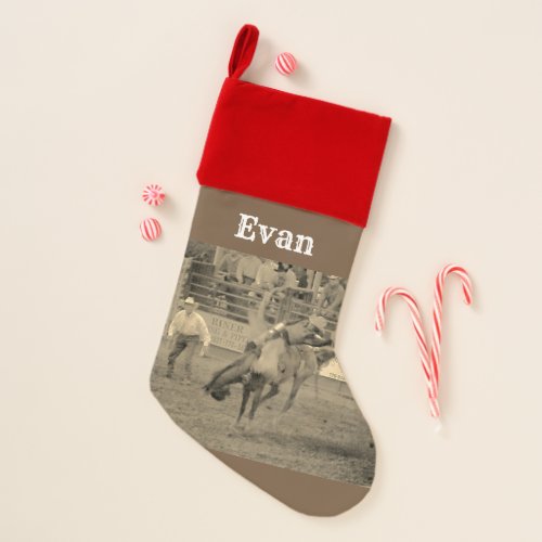 Personalized Changeable Rodeo Cowboy Christmas Stocking