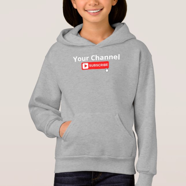 Personalized Channel Subscribe  Hoodie (Front)