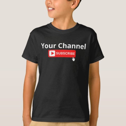 Personalized Channel Subscribe T_Shirt