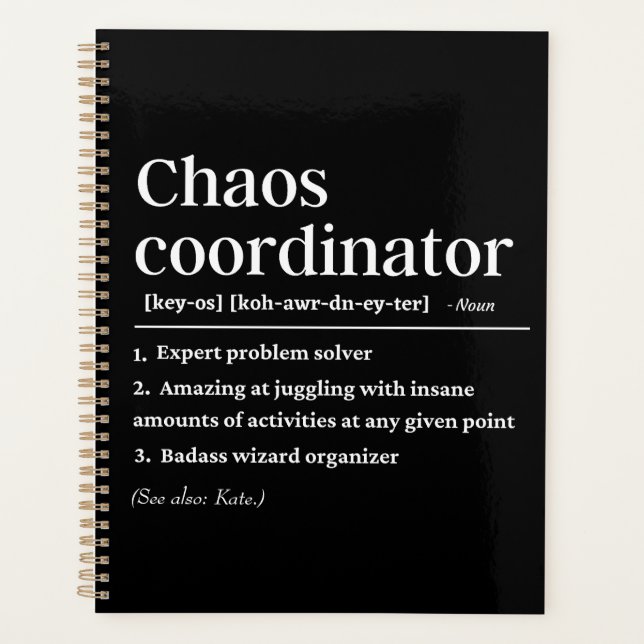 Personalized Chaos coordinator definition Planner (Front)