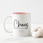 Personalized Chaos Coordinator Two-Tone Coffee Mug<br><div class="desc">Enjoy your coffee with a smile using the Personalized Chaos Coordinator Two-Tone Coffee Mug! Featuring a playful typography script,  this minimalist mug celebrates the witty side of wedding planners and moms,  making it the perfect gift for those mastering the art of juggling chaos with style.</div>