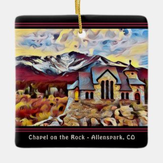 Personalized Chapel on the Rock Colorado Christmas Ceramic Ornament