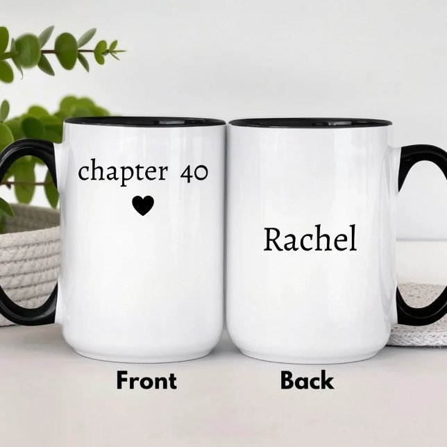 Personalized Chapter 40 Forty Birthday Funny  Mug (Creator Uploaded)