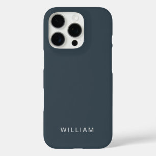 Personalized Charcoal Blue iPhone Case with Custom