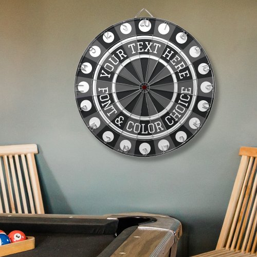 Personalized Charcoal Gray or Custom Color Dart Board