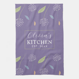 Personalized Charming Floral Wallpaper Kitchen Towel