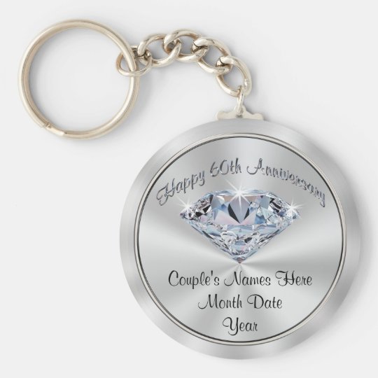 Personalized Cheap 60th Anniversary Party Favors Keychain