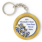Personalized Cheap Cheerleader Gifts, Blue, Gold