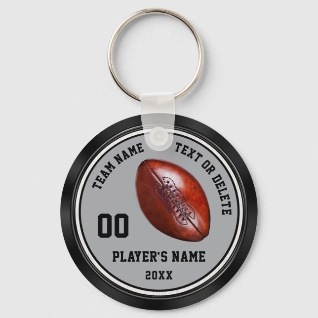 Personalized, Cheap Football Gifts, Change COLORS Keychain (Front)