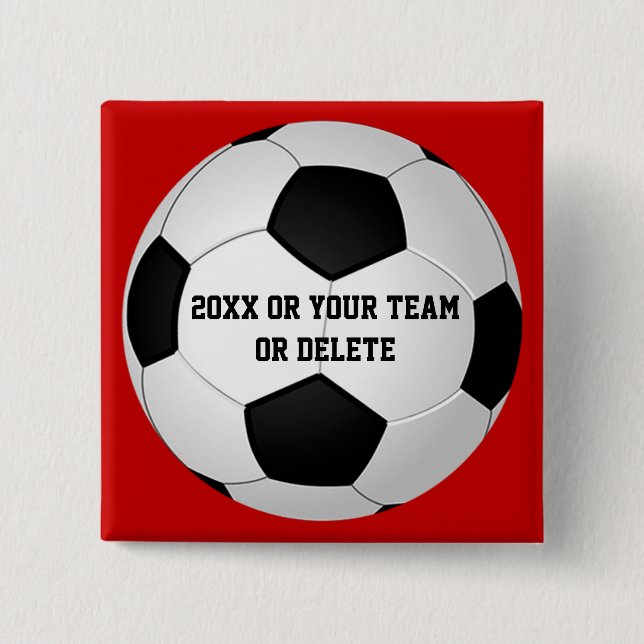 Personalized Cheap Soccer Party Favors Button PINS (Front)