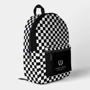 Personalized Check Pattern Medical Doctor Nurse Printed Backpack