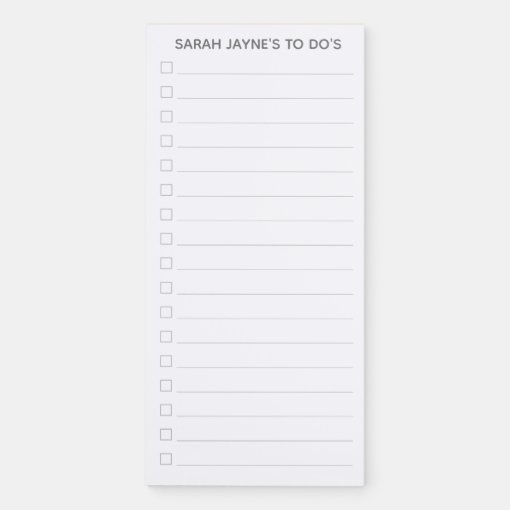 Personalized Checkbox Reminders Magnetic Notepad | Zazzle