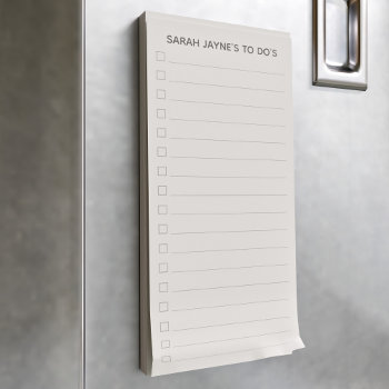 Personalized Checkbox Reminders Magnetic Notepad by mothersdaisy at Zazzle