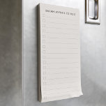 Personalized Checkbox Reminders Magnetic Notepad<br><div class="desc">We all have to-do's to do and why not check them off whilst you do them. Just add your name!</div>