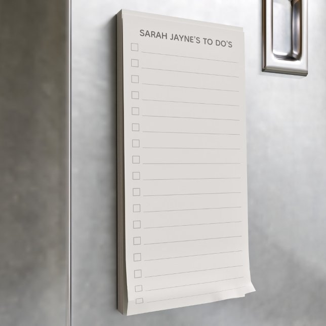 Personalized Checkbox Reminders Magnetic Notepad (Add your name to this really useful magnetic to do list notepad)