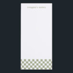Personalized Checkered Magnetic Notepad<br><div class="desc">Personalized Checkered Magnetic Notepad</div>
