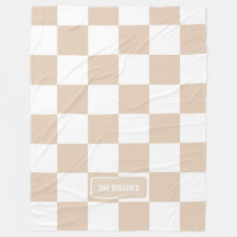 Personalized Checkered Neutral Light