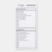 Personalized Checklist morning night routine