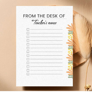 Personalized Checklist Note Pad 