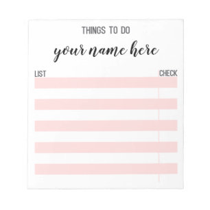 Personalized Checklist Notepad