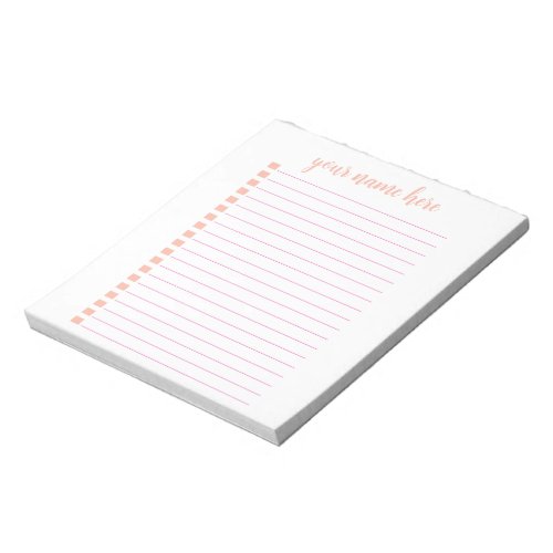 Personalized Checklist Planner Notepad