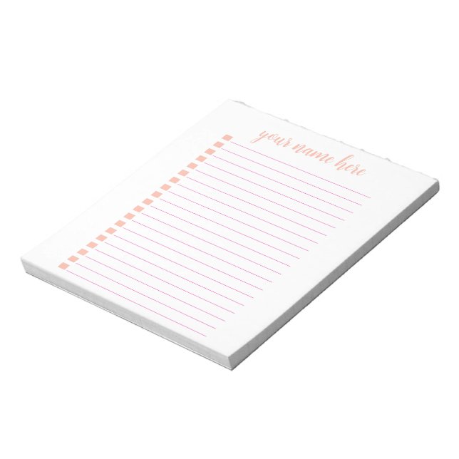 Personalized Checklist Planner Notepad (Rotated)