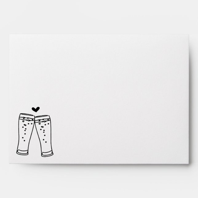 Personalized Cheer & Beers Toast Brewery Envelope (Front)
