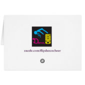 Personalized Cheer Cheerleading Purple Cards (Back Horizontal)