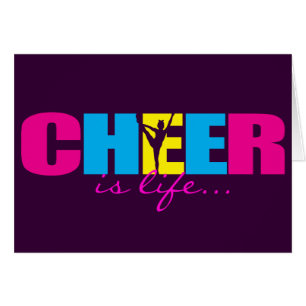 Personalized Cheer Cheerleading Purple Cards