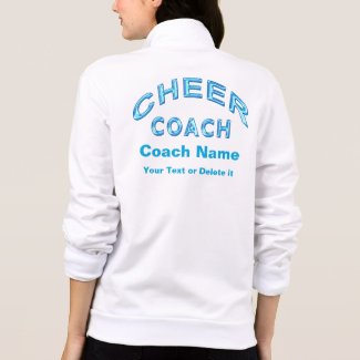 Personalized Cheer Coach Jackets with 3 TEXT BOXES