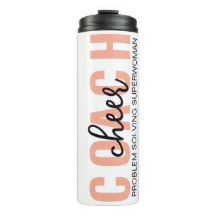 Personalized Cheer Coach Tumbler, Thank You Gift Thermal Tumbler