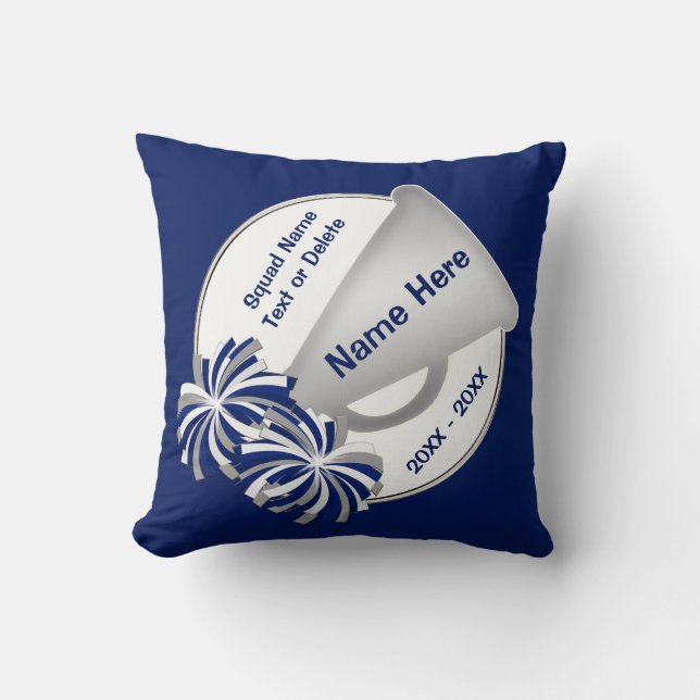 Personalized Cheer Gift Ideas for Squad YOUR COLOR Throw Pillow