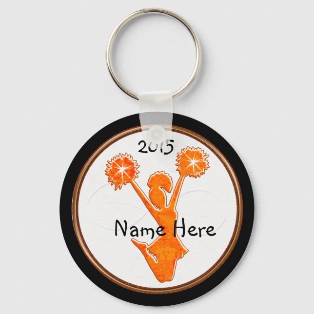 Personalized Cheer Keychains with NAME and YEAR (Front)