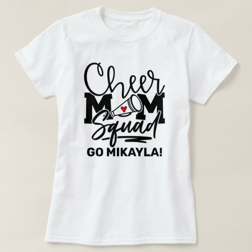 Personalized Cheer Mom Squad T_Shirt