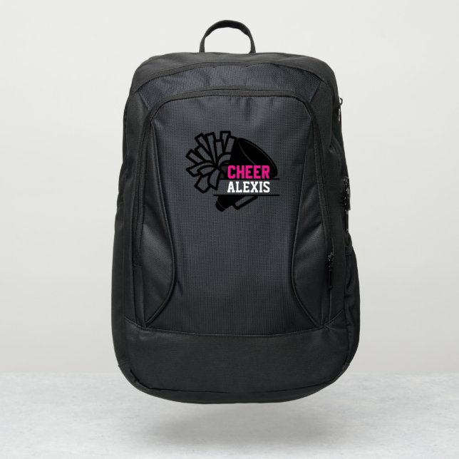 Personalized Cheer PomPom And Megaphone Port Authority® Backpack (Front)