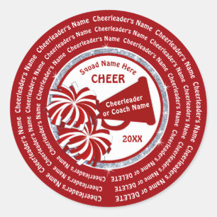 Personalized, Cheer Stickers with ALL Cheerleaders