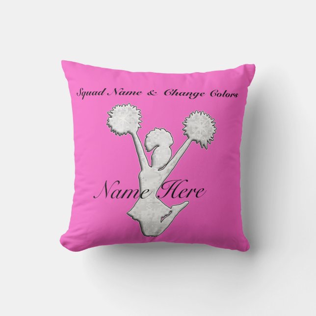 Personalized Cheer Team Gift Ideas Throw Pillow (Front)