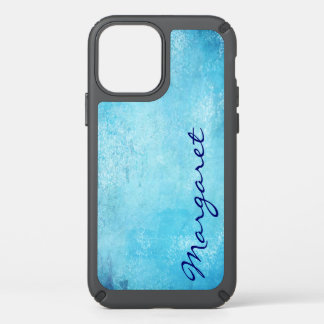 Personalized Cheerful Blue Watercolor Speck iPhone 12 Case