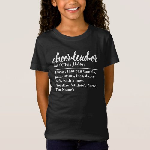 Personalized Cheerleader Definition T_Shirt