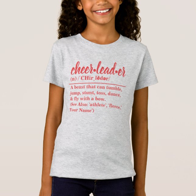 Personalized Cheerleader Definition T-Shirt (Front)