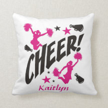Personalized Cheerleader Throw Pillow