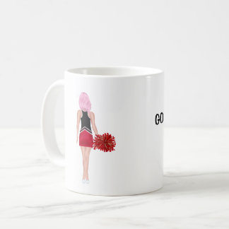 Personalized Cheerleader with pink hair Coffee Mug